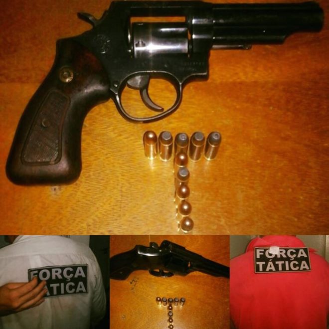 No sábado, dois homens foram presos por porte ilegal de armas de fogo durante operação