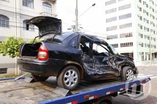 Colisão entre carro e ônibus deixa criança e dois adultos feridos em Campo Grande