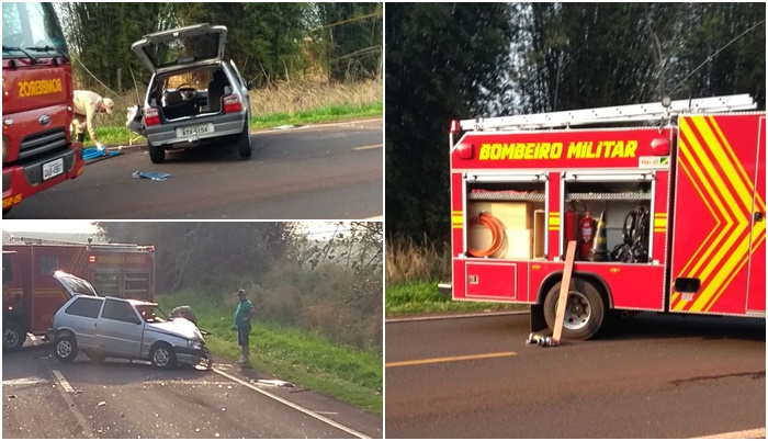 Fiat Uno bateu na lateral de carreta que seguia na MS 276, entre Deodápolis e Ivinhema 