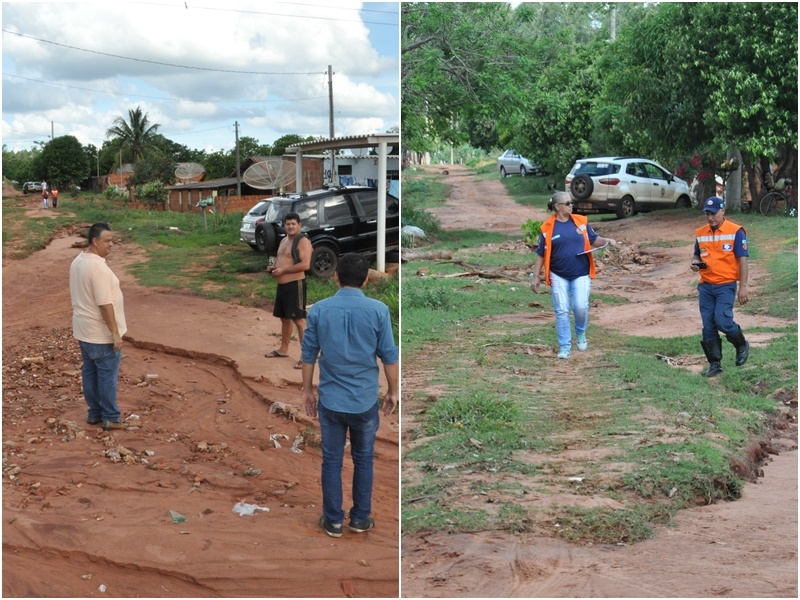 Prefeito determinou visita técnica da Defesa Civil nos locais alagados pelos fortes chuvas em Deodápolis 