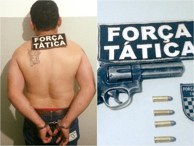 Ação da Força Tática prendeu em Deodápolis homem por porte ilegal de arma de fogo