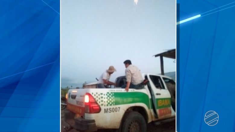 Índios usam caminhonete do Ibama para ocupar fazendas do Pantanal