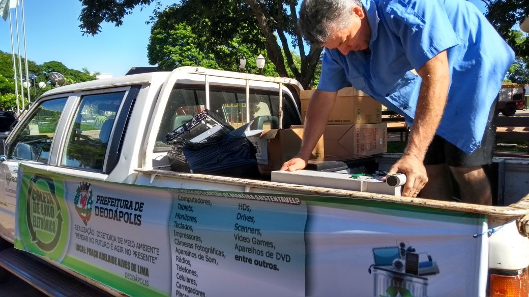 Campanha de descarte sustentável do ‘lixo eletrônico’ será realizada periodicamente em Deodápolis 