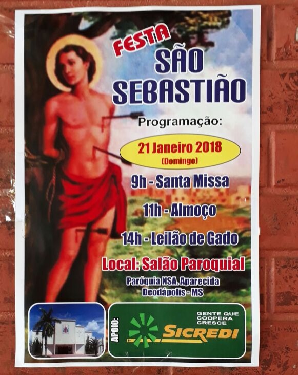 Paróquia Nossa Senhora Aparecida prepara grande festa de São Sebastião para o dia 21 de janeiro em Deodápolis