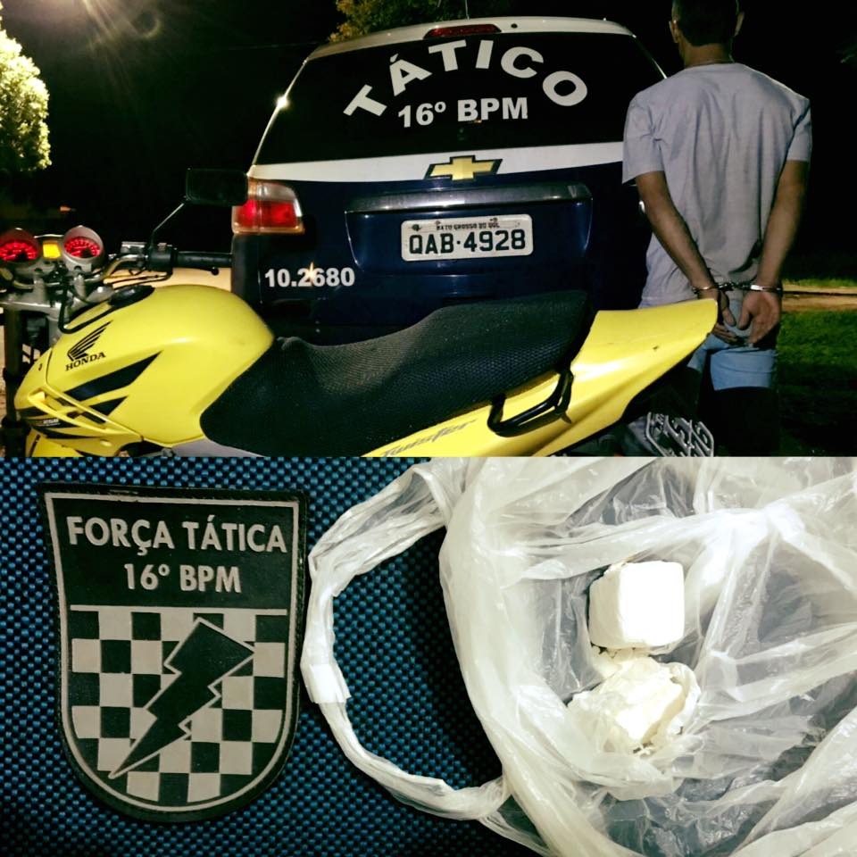 Força Tática prendeu homem em Deodápolis com aproximadamente 20 gramas de cocaína