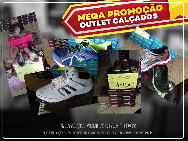 A Outlet Calçados lança promoção especial para este mês de fevereiro em Deodápolis; veja fotos de alguns artigos 