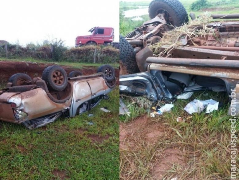 Jovem morre e duas pessoas ficam feridas em capotamento na MS-382