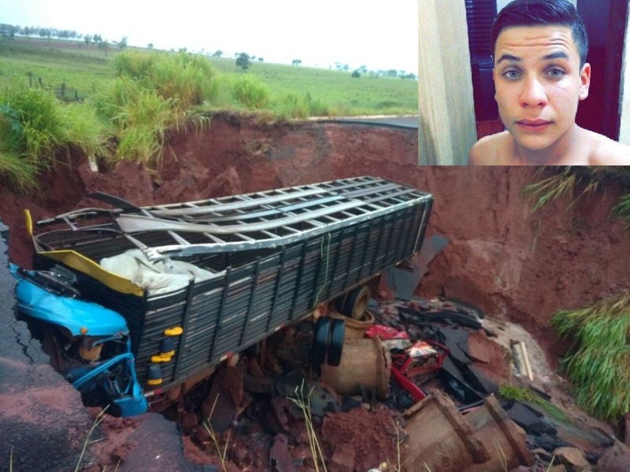 Novo Horizonte do Sul - Homem morre após caminhão cair em cratera na rodovia MS-475