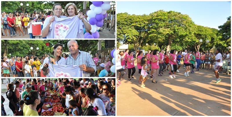 No ‘Dia Internacional da Mulher’ Prefeitura realizou ‘Aulão de dança’ e sorteou brindes na Praça Adelaide Alves de Lima