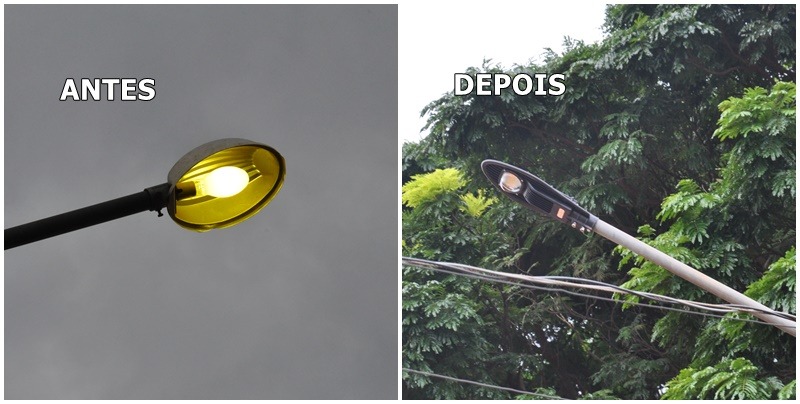 Lâmpadas de Led começam a ser instaladas na iluminação pública de Deodápolis
