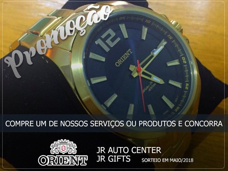 Deodápolis: JR Auto Center e JR GIFTS vão sortear em maio lindo relógio da Orient; saiba como participar