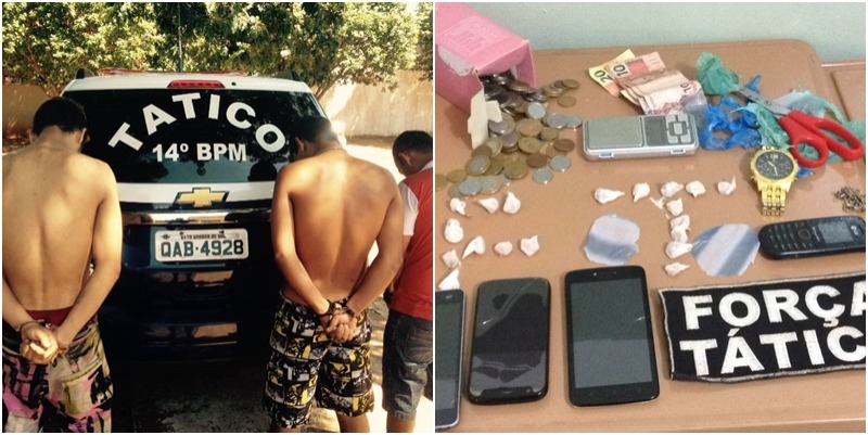 Policiais do Tático do 14º BPM efetuaram a prisão de homens que revendiam crack em residência de Deodápolis