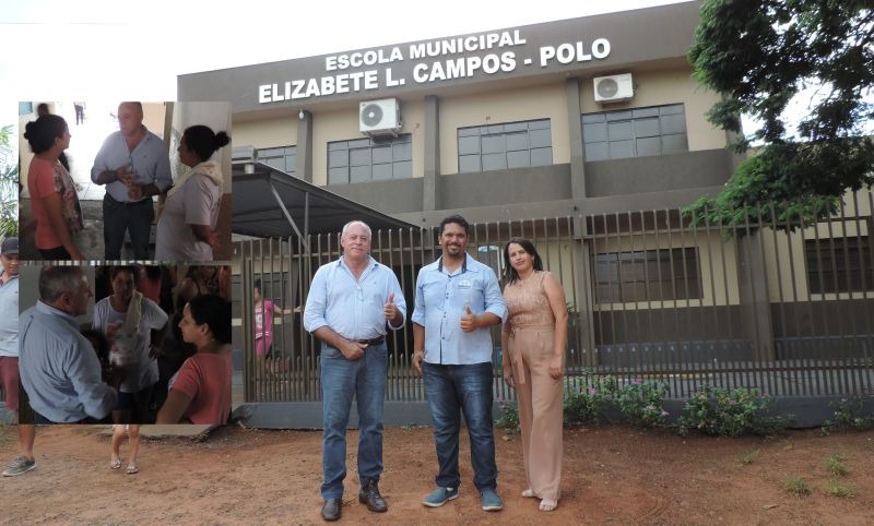 Prédio da Escola Municipal Polo passou pela 1ª fase de reforma; pais dos estudantes visitaram a escola elogiando a iniciativa