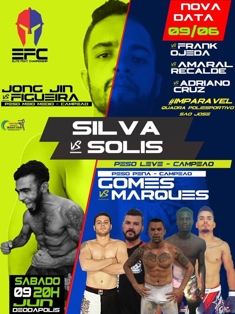 Em junho, Deodápolis viverá fortes emoções em lutas ‘eletrizantes’ no EFC Elite Fight Championship 