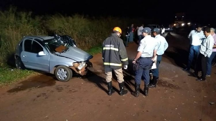 Mulher morre e sete ficam feridos em acidente entre carros de passeio na MS-379