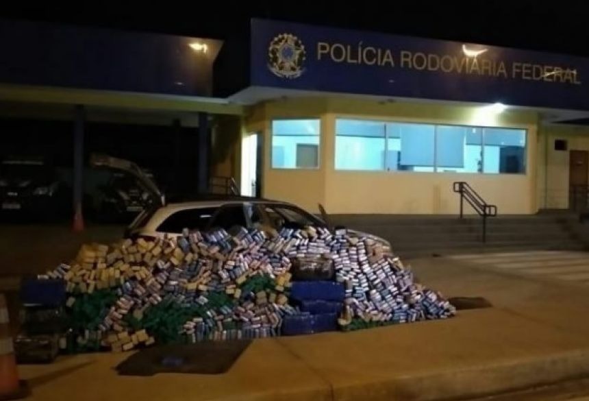 Motorista tenta fugir de abordagem e é preso com 816 kg de maconha no sul de MS