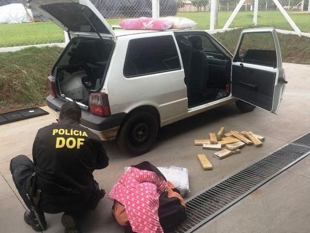 Casal é flagrado na rodovia MS-276 com maconha que iria para São Paulo