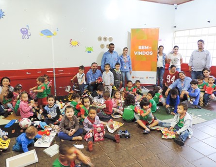 CMEI recebeu diversos brinquedos doados pela Usina Atvos através do programa ‘Energia Social’ 