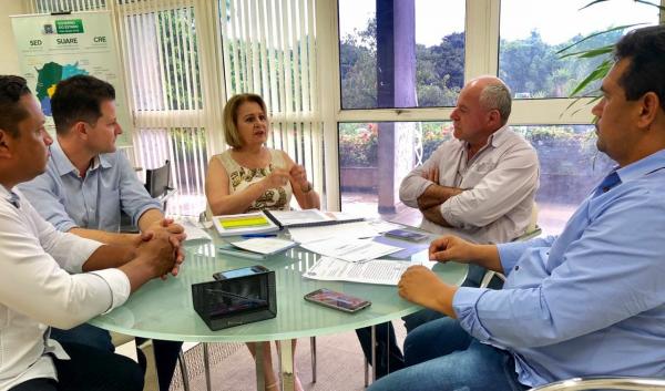 Na SED, Prefeito Valdir Sartor buscou apoio do estado para obras de ampliação da creche