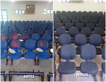 Assentos e cadeiras do Centro de Múltiplo Uso foram reformados em Deodápolis 
