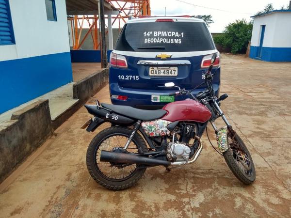 PM de Deodápolis recuperou morto furtada no Detran de Novo Horizonte do Sul