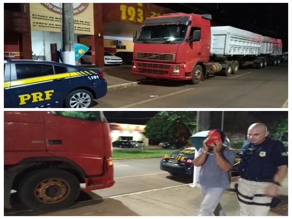 Morador de Deodápolis foi preso em Dourados com carga de cocaína em caminhão