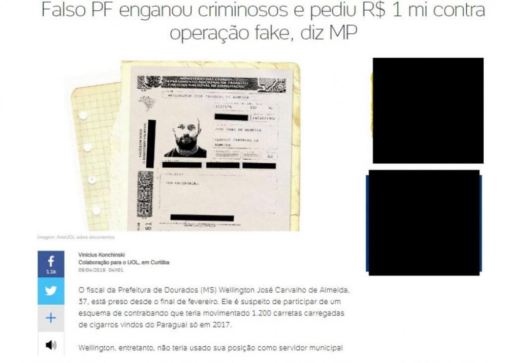 Servidor de Dourados é notícia nacional acusado de extorquir cigarreiros como PF