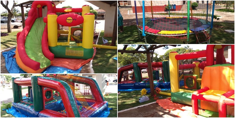 Hoje (30) na Praça Quadrada, próximo a Point, terá diversos brinquedos recreativos da Silvana Brinquedos 