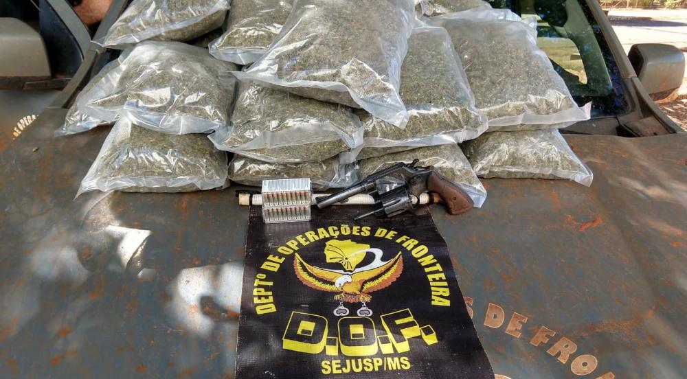 Arma de fogo, munições e droga que seguiam para Brasília são apreendidos em MS