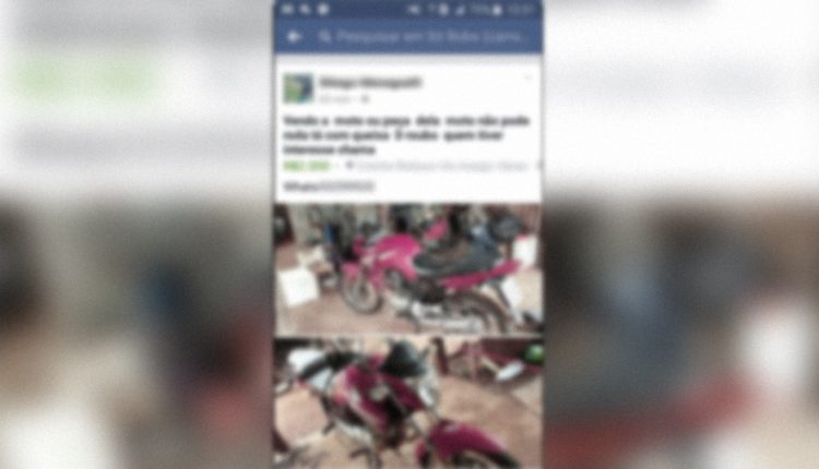 Motociclista assaltado flagra a moto anunciada no Facebook