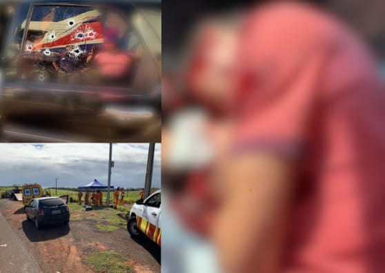Pistoleiros atacam família em rodovia de MS e atiram em motorista, mulher e bebê