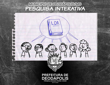 Prefeitura lança enquete online para desenvolvimento do LOA 2020 em Deodápolis