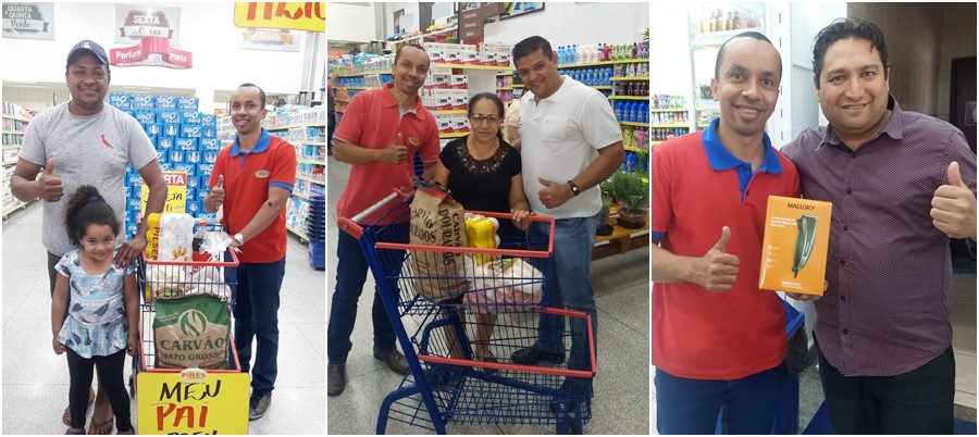 No dia dos pais, Supermercado Pires realizou sorteios em Deodápolis; veja os ganhadores 