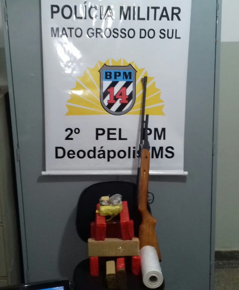 Ao atender ocorrência de violência doméstica, PM encontra droga e arma na casa do acusado 