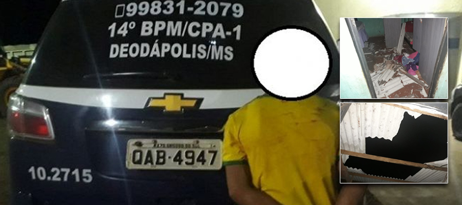 Armado com facão, homem foi preso por violência doméstica em Deodápolis 