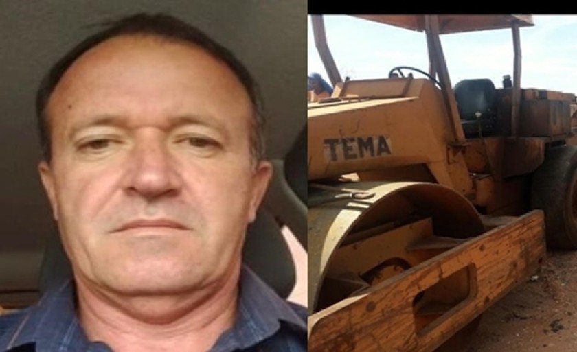 Trabalhador morre prensado por rolo compactador de obra em MS