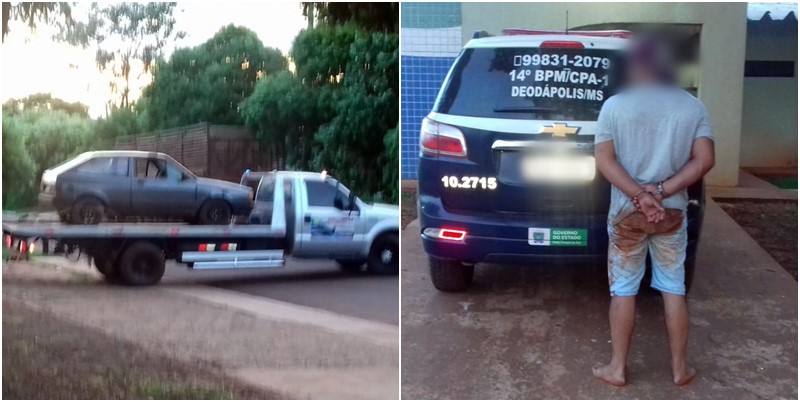 Homem foi detido em Deodápolis por agressão contra mulher, direção perigosa e desobediência