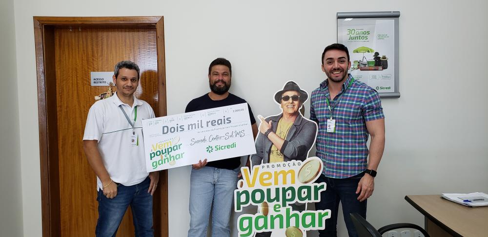 Associado de Deodápolis ganha prêmio na promoção da Sicredi Centro-Sul MS