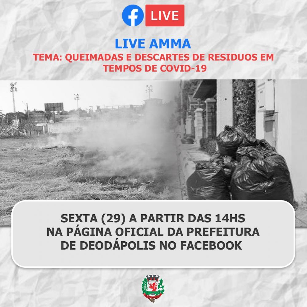 AMMA fará live nesta sexta com tema relacionado ao descarte de resíduos no período da pandemia