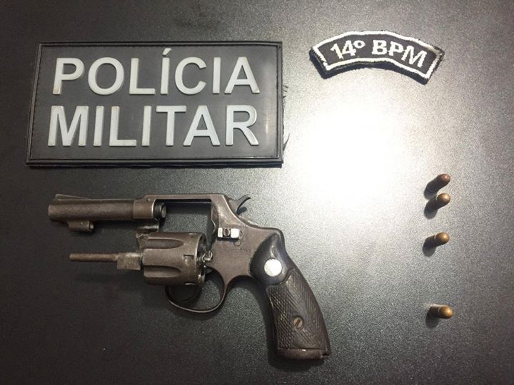 Após denuncia via 190, homem foi preso na Lagoa Bonita com revolver calibre .32 