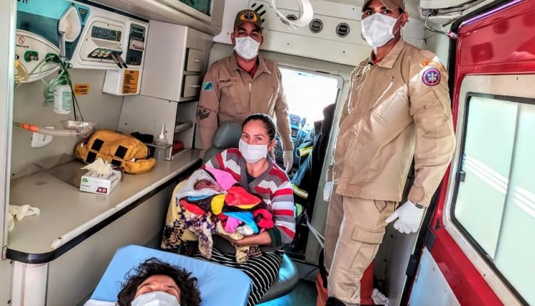 Mulher foi levada para hospital em Sidrolândia, logo após beber nascer. Imagem: Divulgação