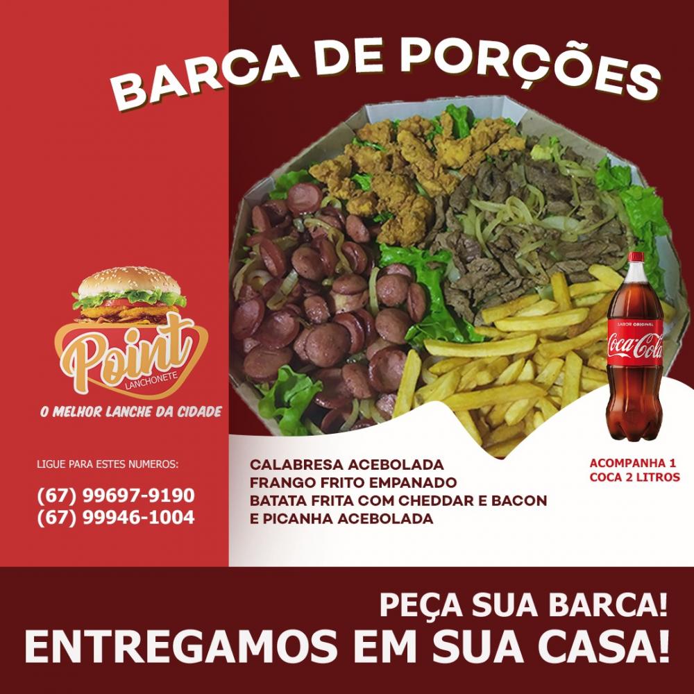 Comprando uma ‘Barca de Porções’ na Point você ganha uma Coca de 2 litros 