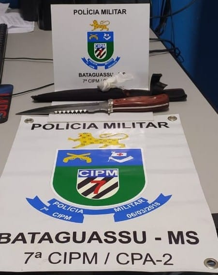 Na imagem, a faca utilizada no crime - Crédito: Divulgação 