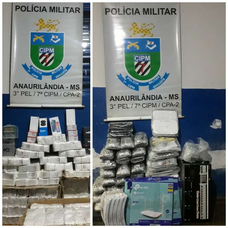 A apreensão ocorreu no terminal rodoviário de Anaurilândia - Crédito: Divulgação 