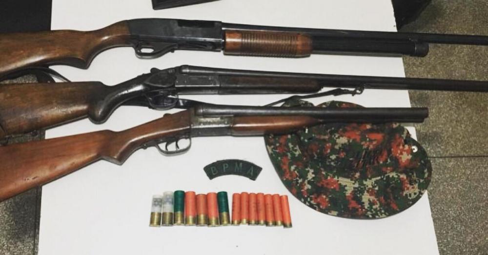 PMA apreendeu armas de grosso calibre as margens do Rio Dourados em Deodápolis 