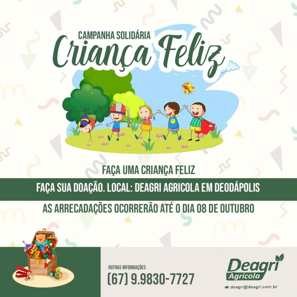 Participe da campanha solidária ‘Criança feliz’ com doações que serão destinadas a crianças carentes