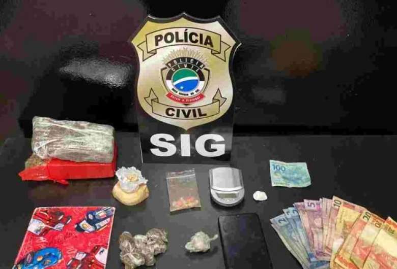 Droga apreendida - Crédito: (Polícia Civil) 