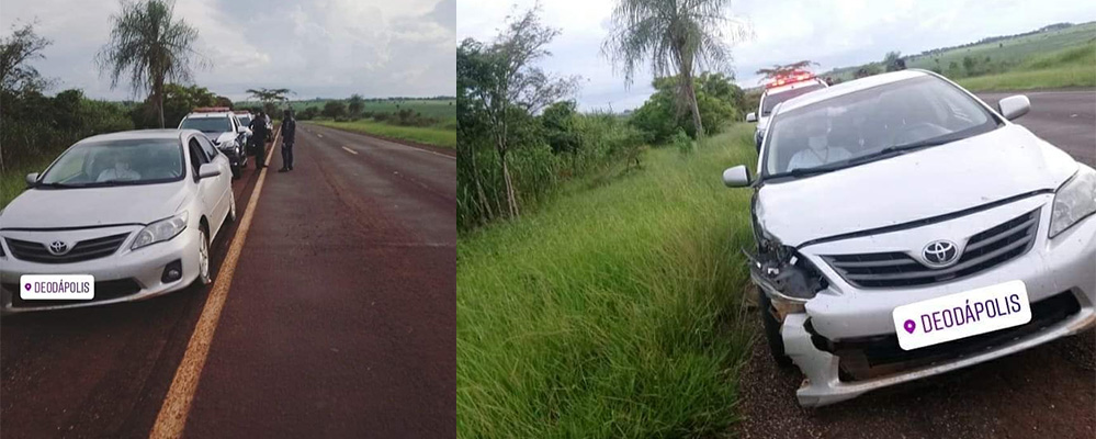 Homem foi preso por embriaguez após bater em camionete que estava estacionada 
