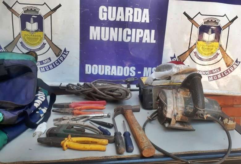 Objetos recuperados pela Guarda - Crédito: Osvaldo Duarte/Dourados News 