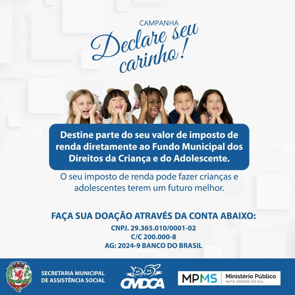 Prefeitura de Deodápolis, CMDCA e MPE lançam a campanha ‘Declare seu carinho’